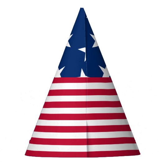 Amerikaanse vlaggestars en stripes feesthoedjes (Achterkant)