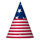 Amerikaanse vlaggestars en stripes feesthoedjes (Links)