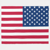 Amerikaanse vlaggestars en stripes fleece deken (Voorkant (Horizontaal))