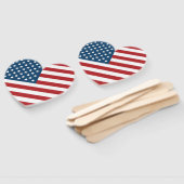 Amerikaanse vlaggestars en stripes handwaaier (Niet-gemonteerd)