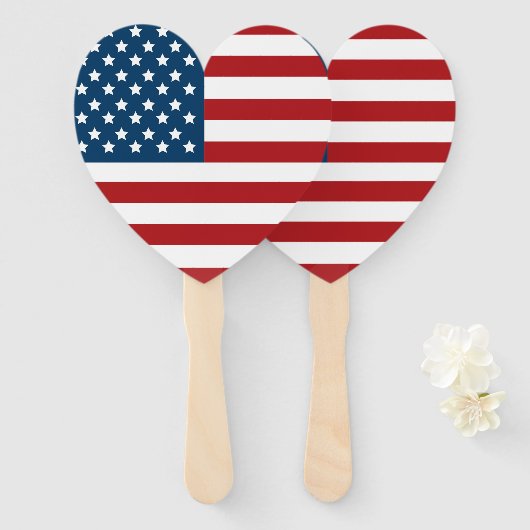 Amerikaanse vlaggestars en stripes handwaaier (Voorkant en achterkant)