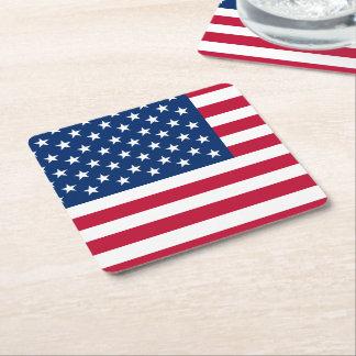 Amerikaanse vlaggestars en stripes kartonnen onderzetters