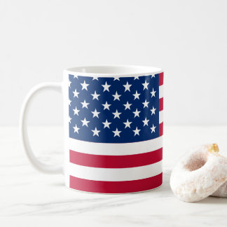Amerikaanse vlaggestars en stripes koffiemok