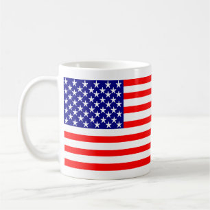 Amerikaanse vlaggestars en stripes koffiemok