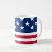 Amerikaanse vlaggestars en stripes koffiemok (Voorkant rechts)