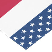 Amerikaanse vlaggestars en stripes korte tafelloper (Hoek)