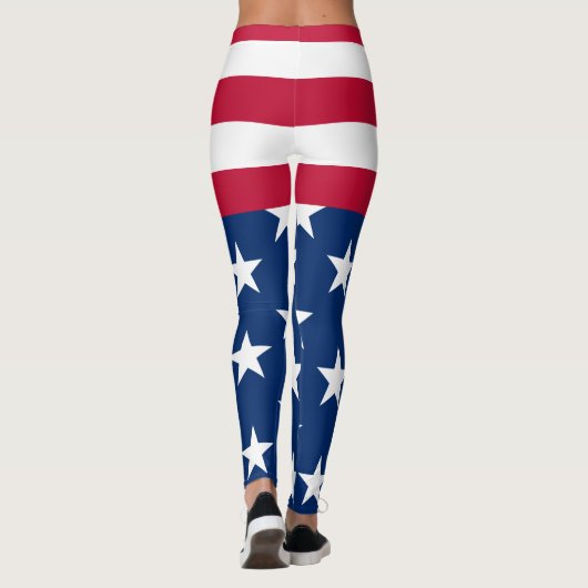 Amerikaanse vlaggestars en stripes leggings (Achterkant)