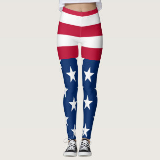 Amerikaanse vlaggestars en stripes leggings