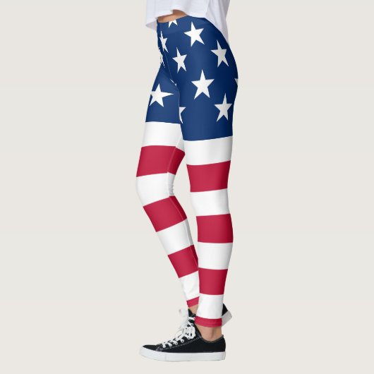 Amerikaanse vlaggestars en stripes leggings (Links)