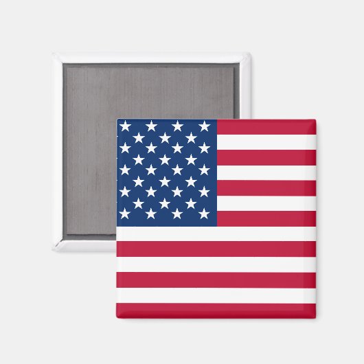 Amerikaanse vlaggestars en stripes magneet (Voorkant / Achterkant)