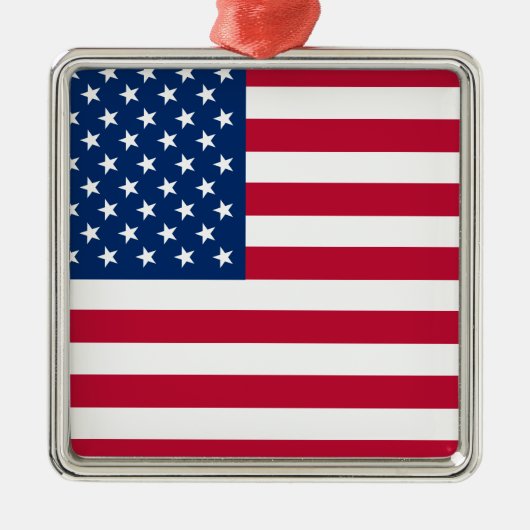 Amerikaanse vlaggestars en stripes metalen ornament (Voorkant)