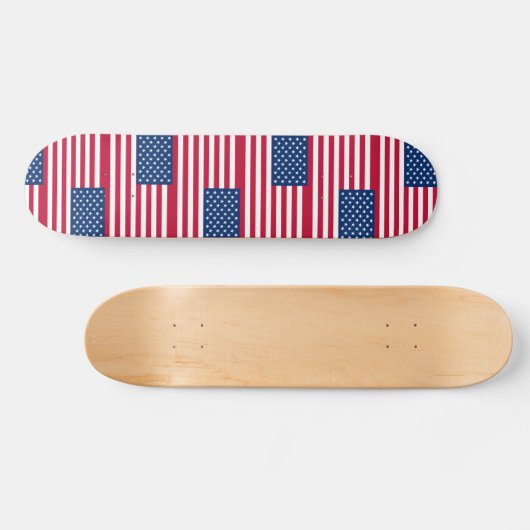 Amerikaanse vlaggestars en stripes persoonlijk skateboard (Horizontaal)