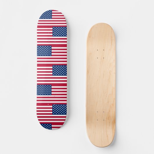 Amerikaanse vlaggestars en stripes persoonlijk skateboard (Voorkant)
