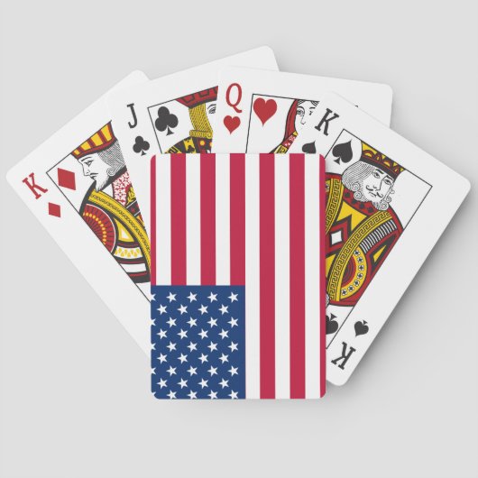 Amerikaanse vlaggestars en stripes pokerkaarten (Achterkant)
