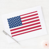 Amerikaanse vlaggestars en stripes rechthoekige sticker (Envelop)