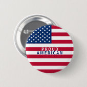 Amerikaanse vlaggestars en stripes ronde button 5,7 cm (Voorkant /achterkant)