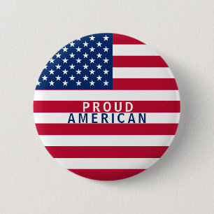 Amerikaanse vlaggestars en stripes ronde button 5,7 cm