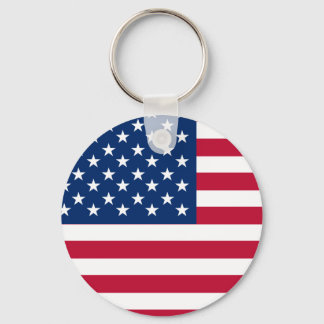Amerikaanse vlaggestars en stripes sleutelhanger