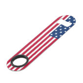 Amerikaanse vlaggestars en stripes speed flessenopener (Achterkant Gekanteld)