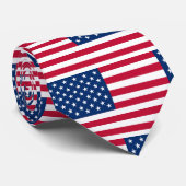Amerikaanse vlaggestars en stripes stropdas (Opgerold)