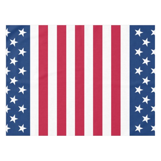 Amerikaanse vlaggestars en stripes tafelkleed (Voorkant (Horizontaal))