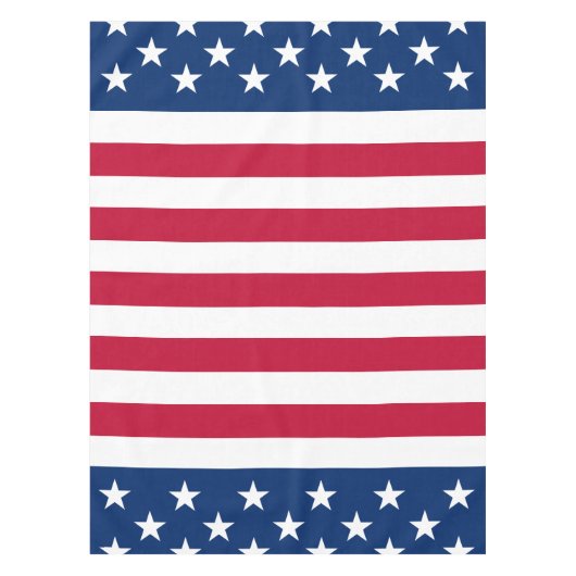 Amerikaanse vlaggestars en stripes tafelkleed (Voorkant)