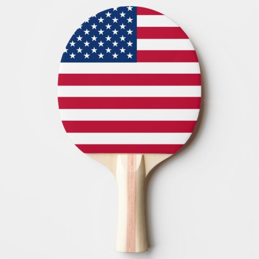 Amerikaanse vlaggestars en stripes tafeltennisbatje (Voorkant)