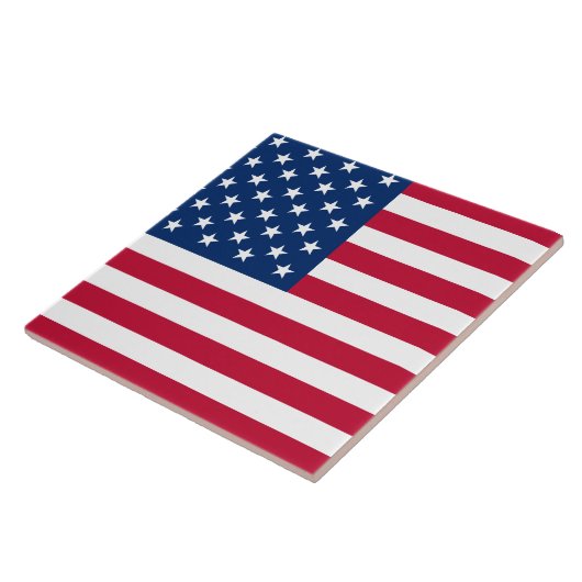 Amerikaanse vlaggestars en stripes tegeltje (Zijkant)