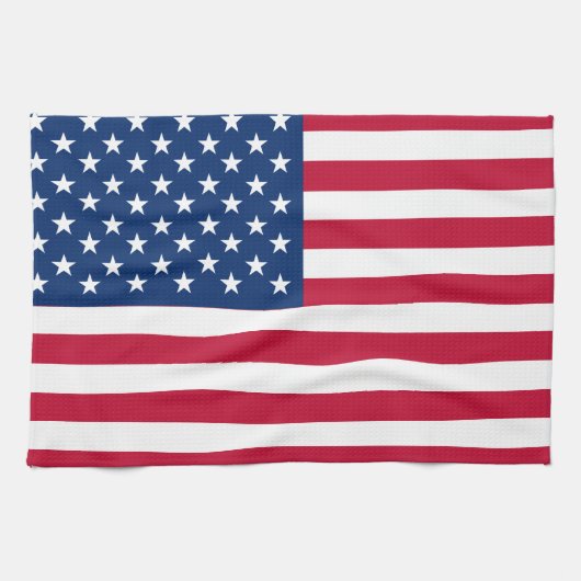 Amerikaanse vlaggestars en stripes theedoek (Horizontaal)