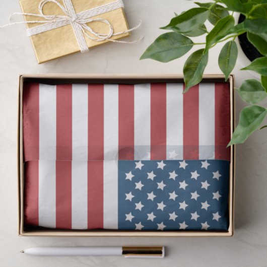 Amerikaanse vlaggestars en stripes tissuepapier (Geschenk)