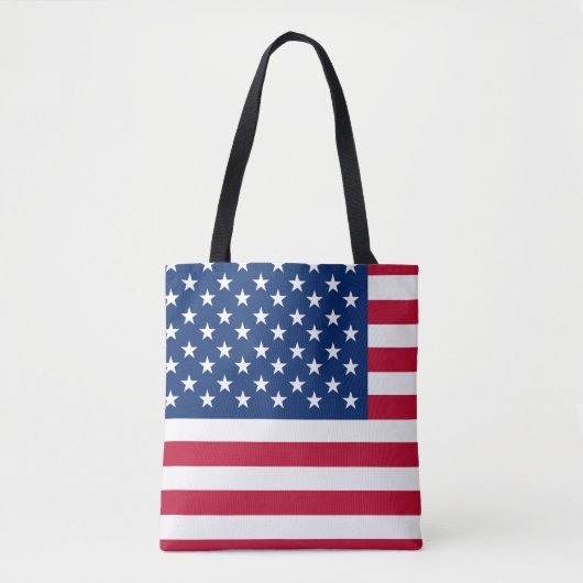 Amerikaanse vlaggestars en stripes tote bag (Voorkant)