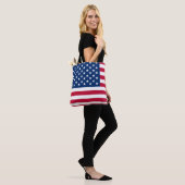 Amerikaanse vlaggestars en stripes tote bag (Op model)
