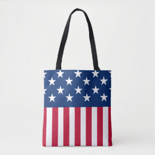 Amerikaanse vlaggestars en stripes tote bag