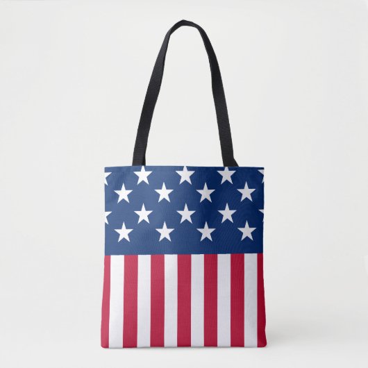 Amerikaanse vlaggestars en stripes tote bag (Voorkant)