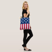 Amerikaanse vlaggestars en stripes tote bag (Op model)