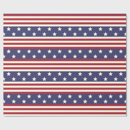 Amerikaanse vlaggestars en Stripes USA Patriotic Cadeaupapier (Vlak)