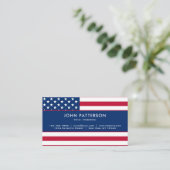 Amerikaanse vlaggestars en stripes visitekaartje (Staand voorkant)