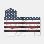 Amerikaanse vlaggestars en strips patriottisch bedankdoosjes (Uitgevouwen)