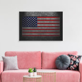 Amerikaanse vlaggesteente textuur canvas afdruk (Insitu (Woonkamer))