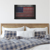 Amerikaanse vlaggesteente textuur canvas afdruk (Insitu (Slaapkamer))