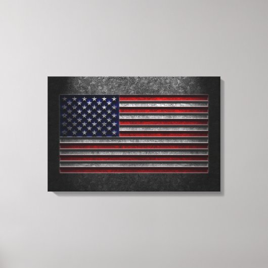 Amerikaanse vlaggesteente textuur canvas afdruk (Voorkant)
