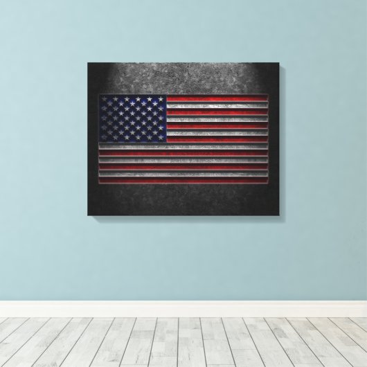 Amerikaanse vlaggesteente textuur canvas afdruk (Insitu (Houten vloer))