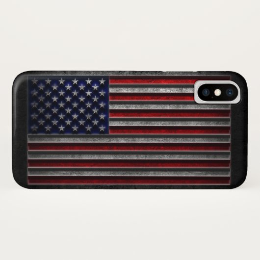 Amerikaanse vlaggesteente textuur Case-Mate iPhone case (Achterkant (horizontaal))