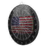 Amerikaanse vlaggesteente textuur dartbord (Voorkant Rechts)