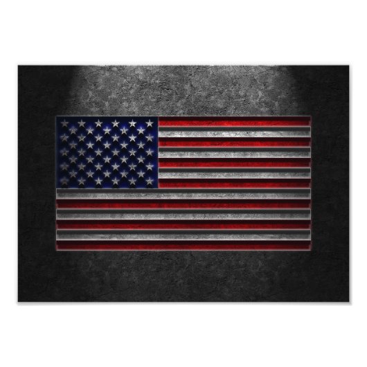 Amerikaanse vlaggesteente textuur foto afdruk (Voorkant)