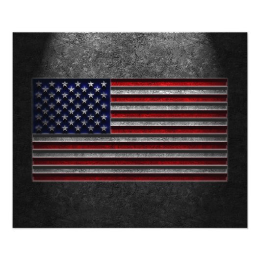 Amerikaanse vlaggesteente textuur foto afdruk (Voorkant)