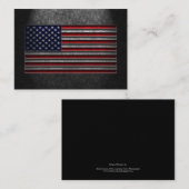 Amerikaanse vlaggesteente textuur informatiekaartje (Voorkant / Achterkant)