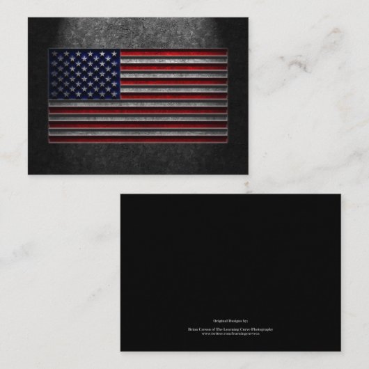 Amerikaanse vlaggesteente textuur informatiekaartje (Voorkant / Achterkant)