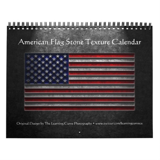 Amerikaanse vlaggesteente textuur kalender (Hoes)