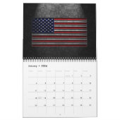 Amerikaanse vlaggesteente textuur kalender (Jan 2026)